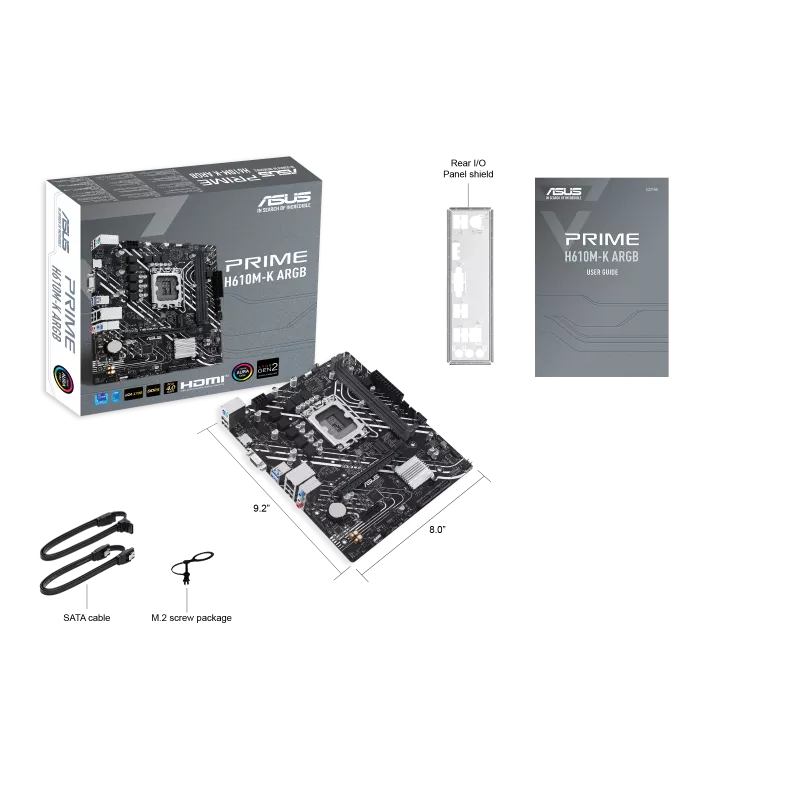 ASUS Prime H610M-K ARGB DDR5 Intel 12th 13th 14th Gen Motherboard - Mega Games