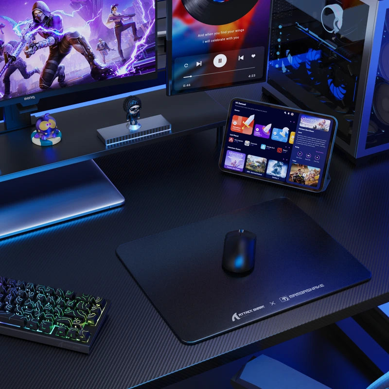 ATTACK SHARK CM05 Tempered Glass Gaming Mouse Pad - Mega Games