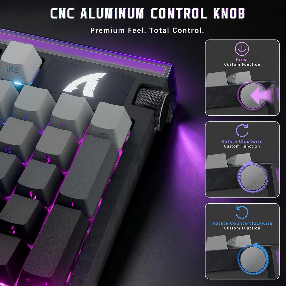 ATTACK SHARK R98 HE Magnetic Carbon Fiber Keyboard - Moonlight