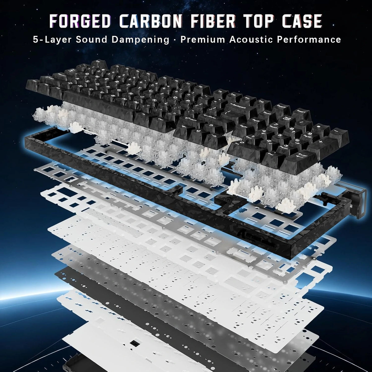 Attackshark R98 HE Magnetic Carbon Fiber Keyboard Black Ink Shade Price in Pakistan - Mega Games