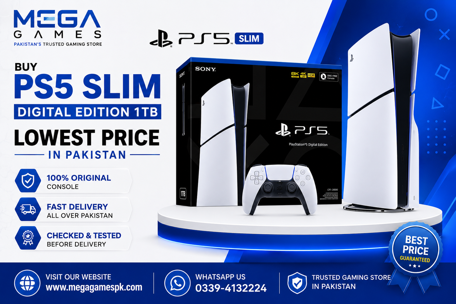 Buy PS5 Slim Digital Edition 1TB Lowest Price in Pakistan