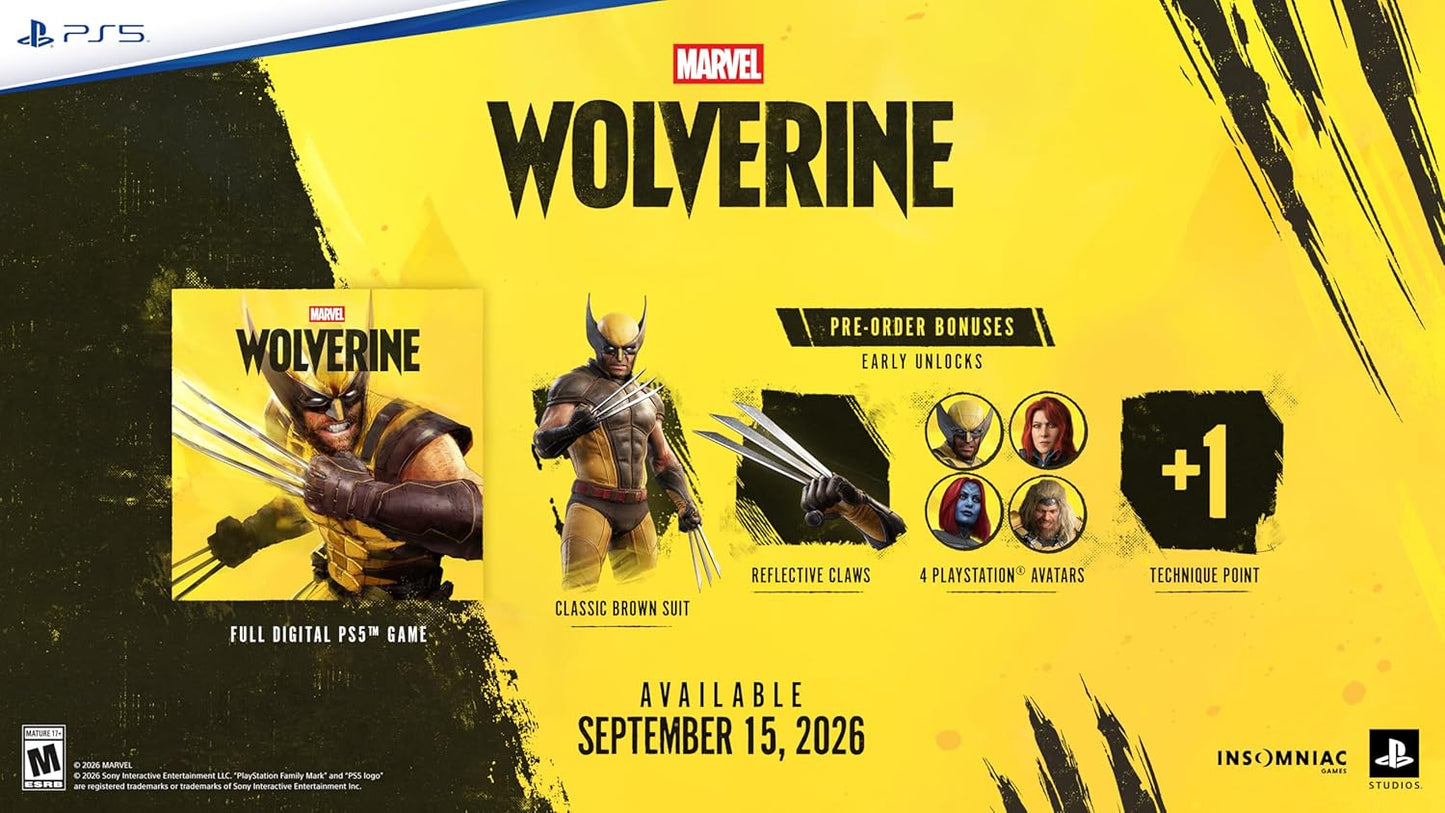 Marvel’s Wolverine – Ps5 Disc (Pre-Order)