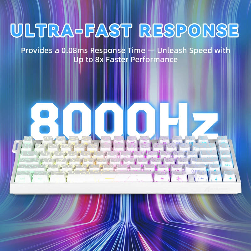 ATTACK SHARK R82 HE Rapid Trigger Gaming Keyboard White Price in Pakistan