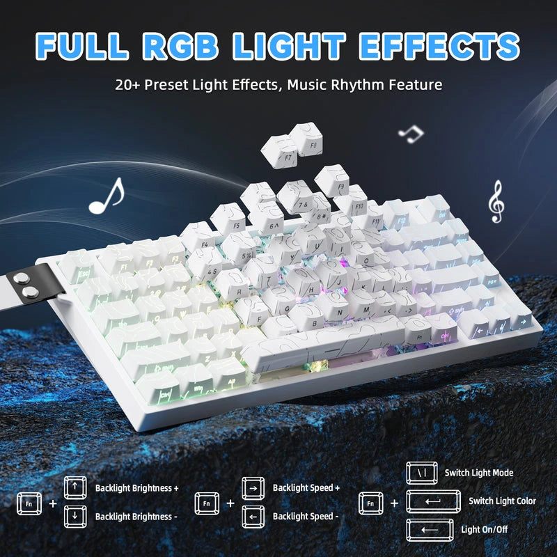 ATTACK SHARK R82 HE Rapid Trigger Keyboard - White