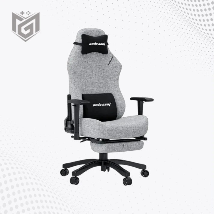 Side view of AndaSeat Luna Pro gaming chair with footrest, available in Pakistan