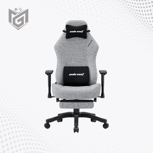 AndaSeat Luna Pro gaming chair price in Pakistan at Mega Games, large gray fabric chair with footrest Mega Games