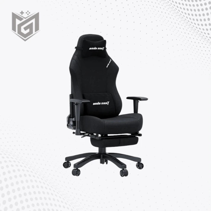 Side view of AndaSeat Luna Pro gaming chair with footrest, available in Pakistan