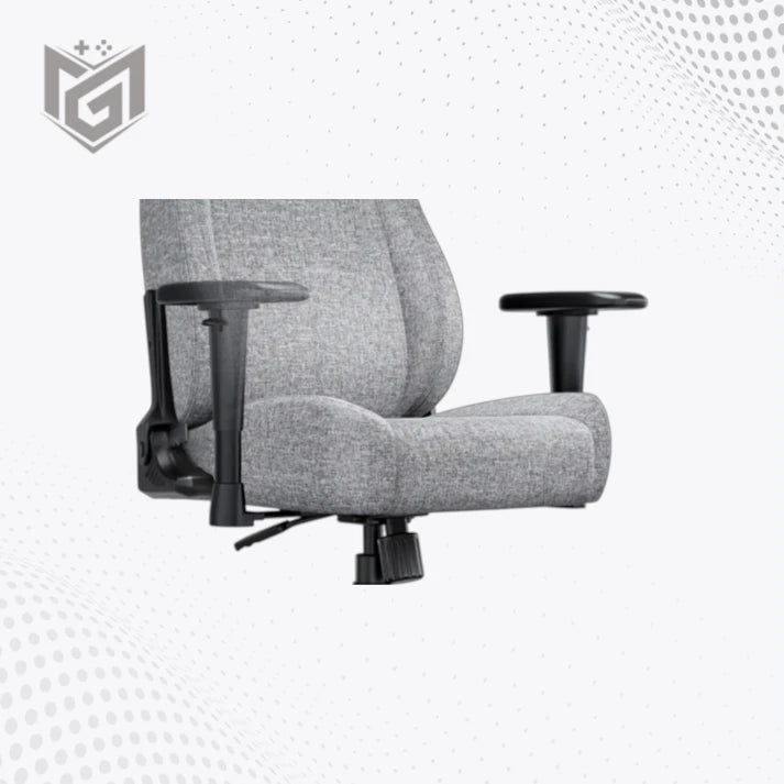 Close-up of breathable Ash Grey linen fabric on the AndaSeat Novis Ultra gaming chair
