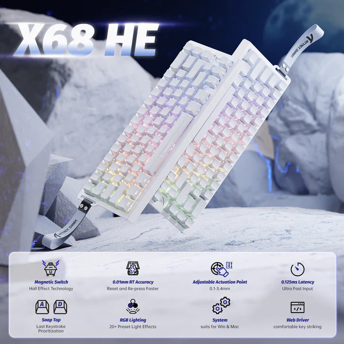 Attackshark X68 HE - White Contour Gaming Keyboard Price In Pakistan Mega Games