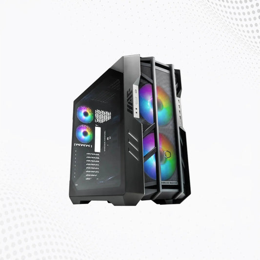 Cooler Master HAF 700 Full-Tower E-ATX PC Case – White/Black, High Airflow, ARGB Mega Games