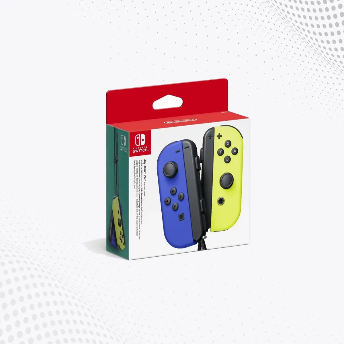 Nintendo Switch JoyCon Blue and Yellow Mega Games