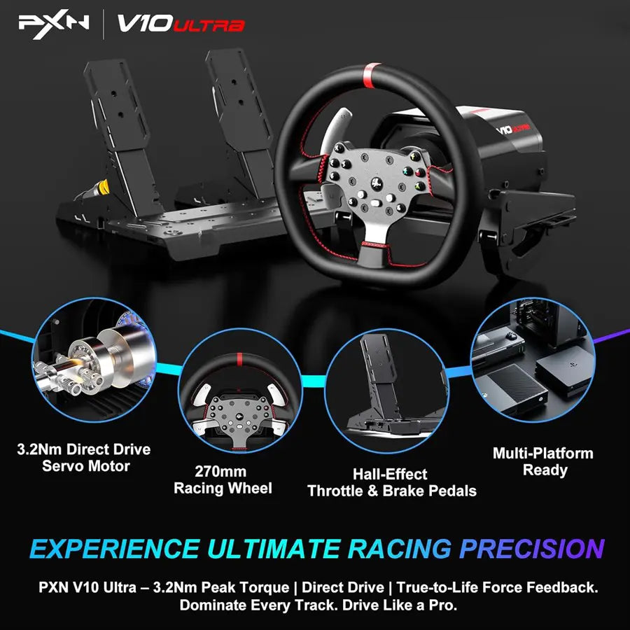 PXN V10 Ultra Racing Wheel 3.2Nm Direct Drive Best Price in Pakistan