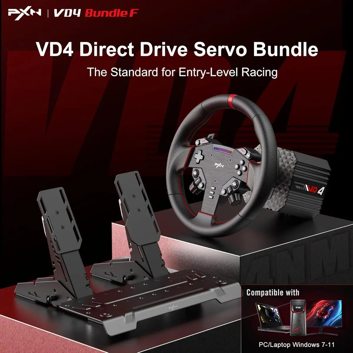 PXN VD4 Bundle – 4Nm Direct Drive Racing Wheel Price In Pakistan