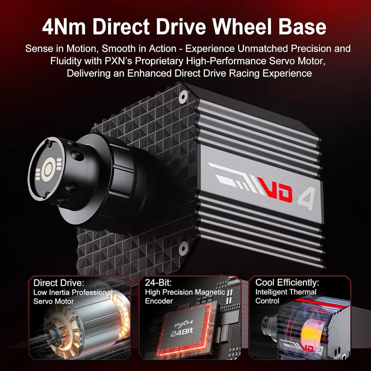 PXN VD4 Bundle – 4Nm Direct Drive Racing Wheel Best Price In Pakistan