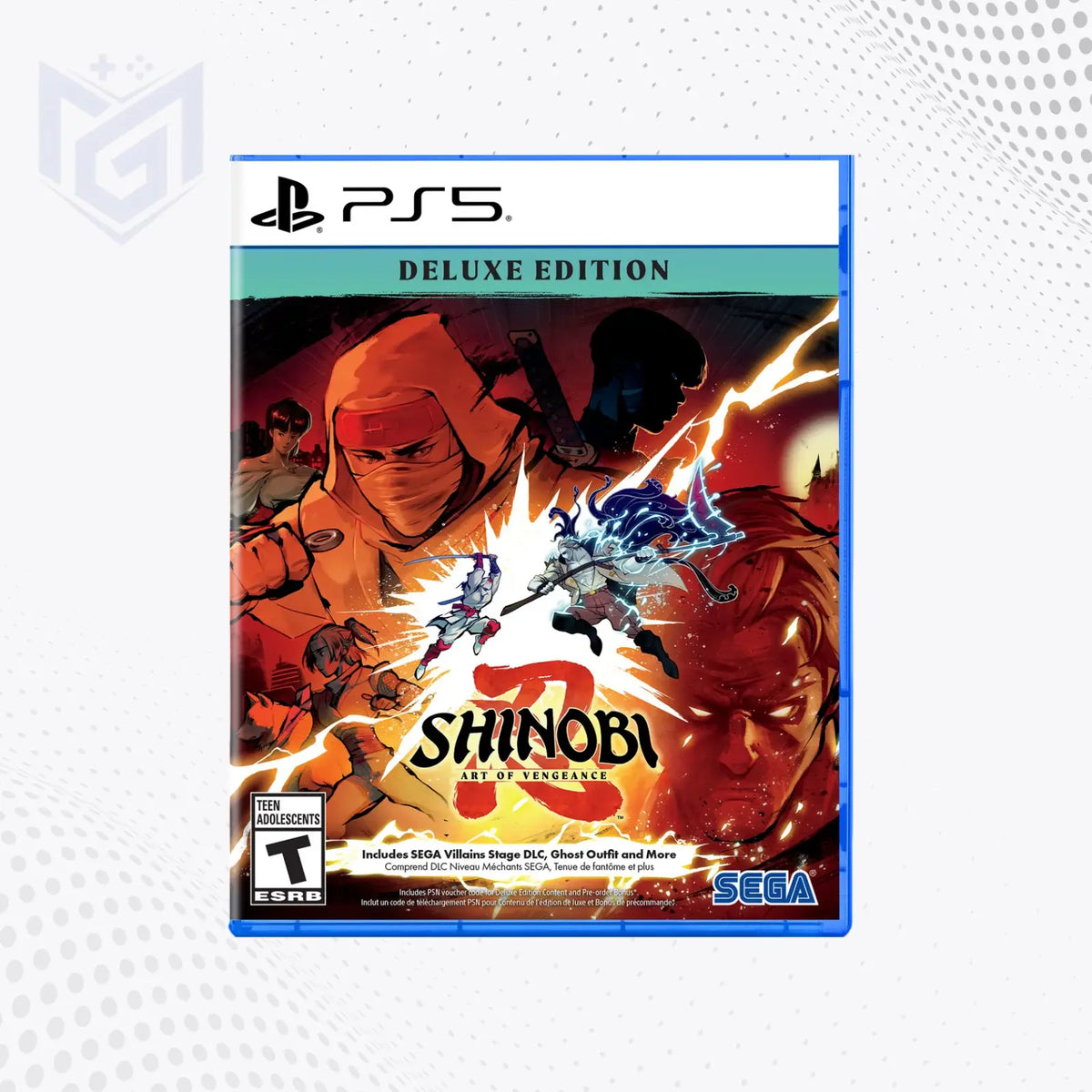 SHINOBI Art of Vengeance PS5 game cover – Joe Musashi 2D ninja action platformer