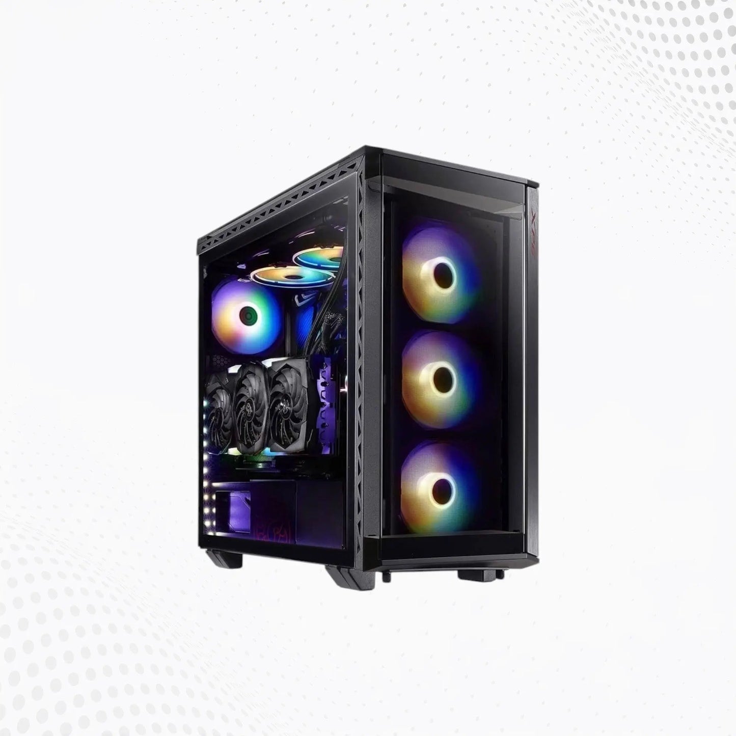 XPG BATTLECRUISER Super Mid-Tower Gaming Case – 4 RGB Fans, Tempered Glass, Black Mega Games