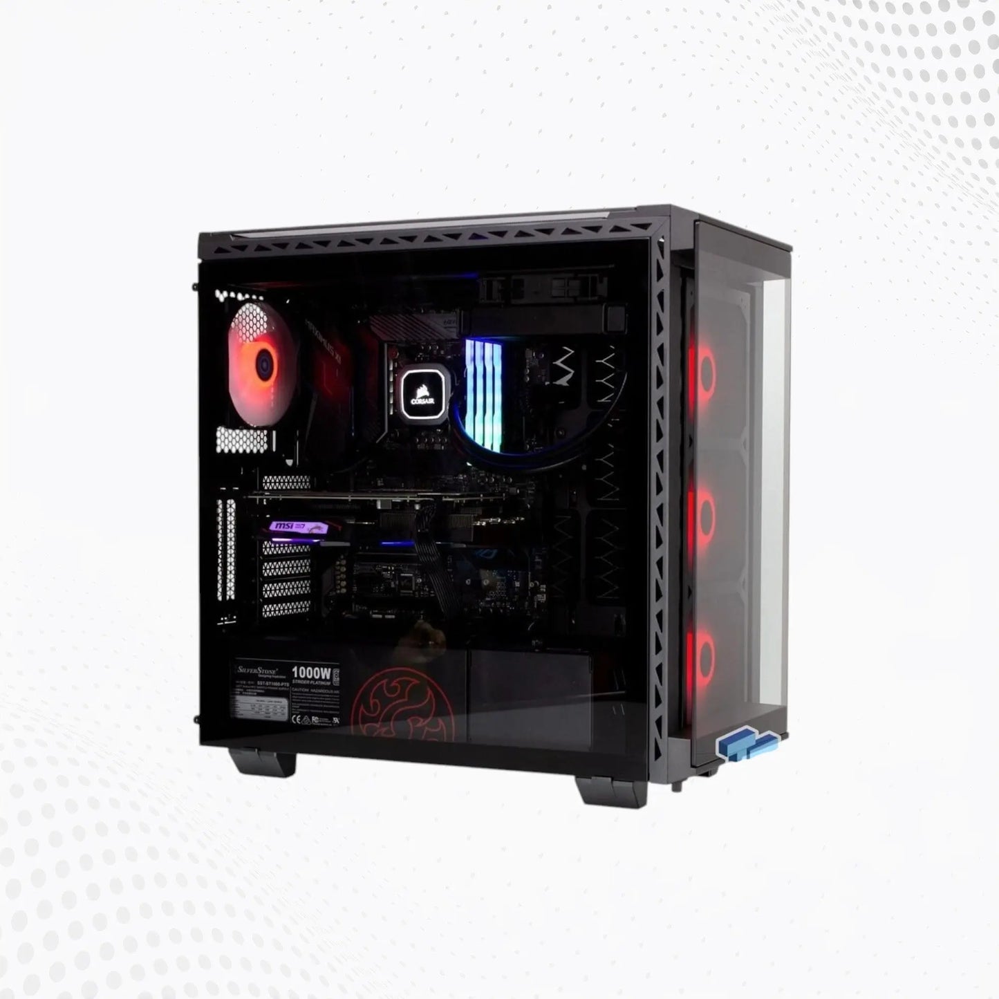 XPG BATTLECRUISER Super Mid-Tower Gaming Case – 4 RGB Fans, Tempered Glass, Black Mega Games