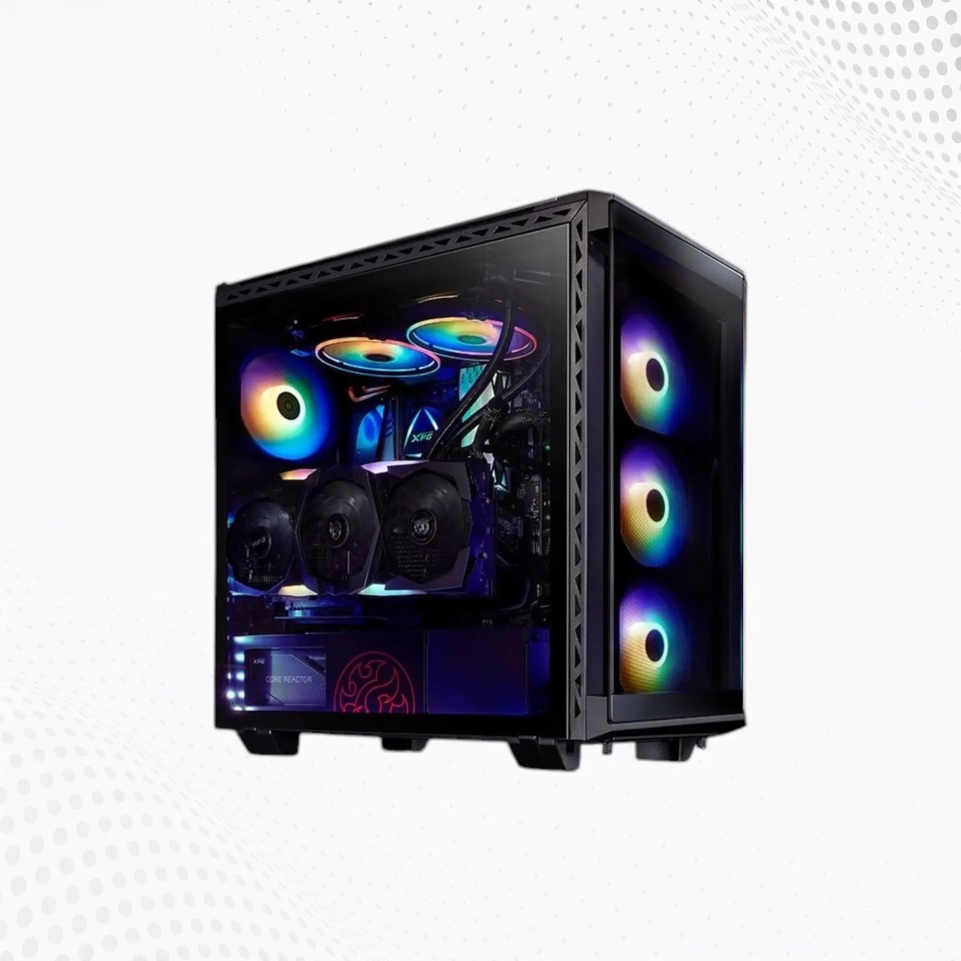 XPG BATTLECRUISER Super Mid-Tower Gaming Case – 4 RGB Fans, Tempered Glass, Black Mega Games