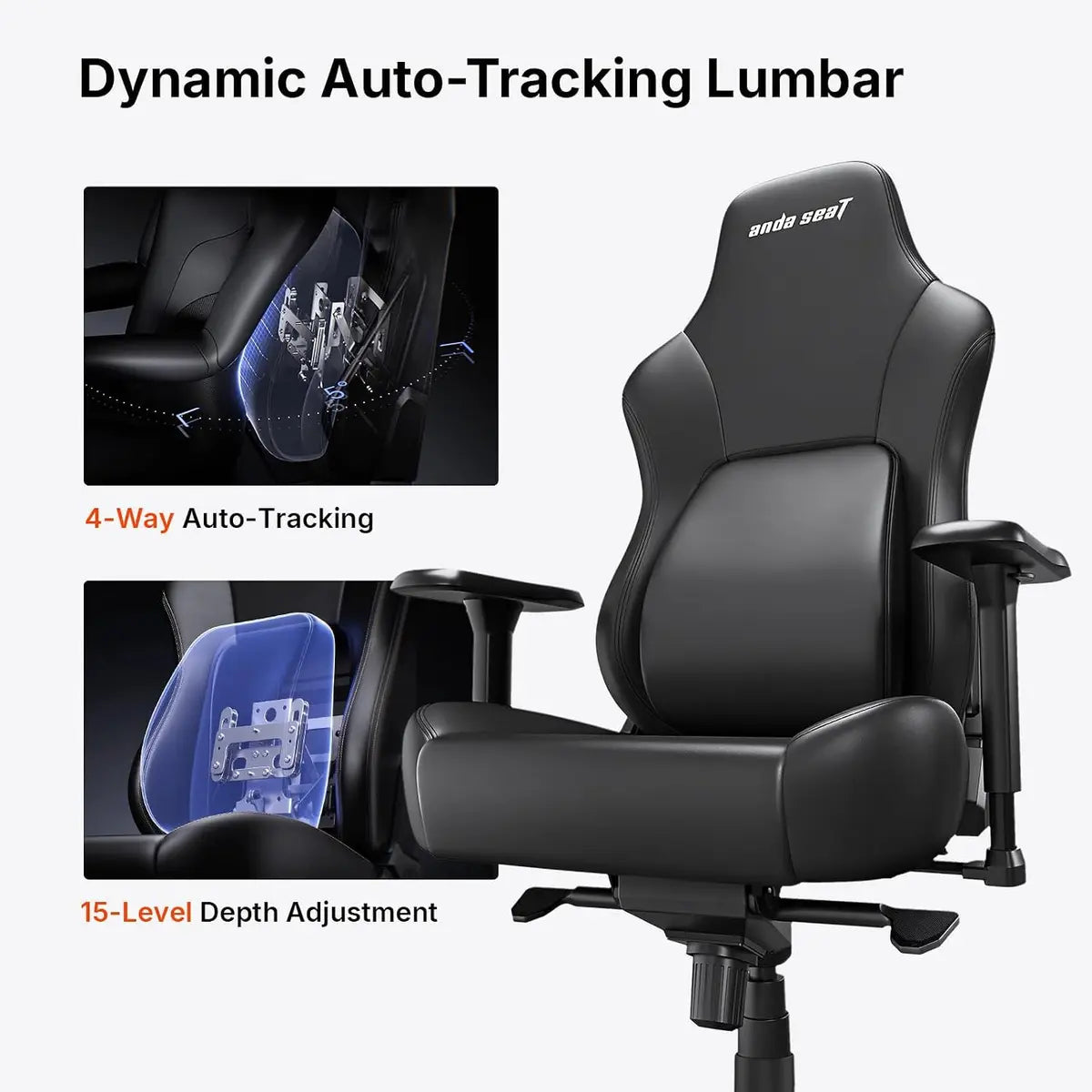 AndaSeat Phantom 4 Pro black ergonomic gaming chair Mega Games