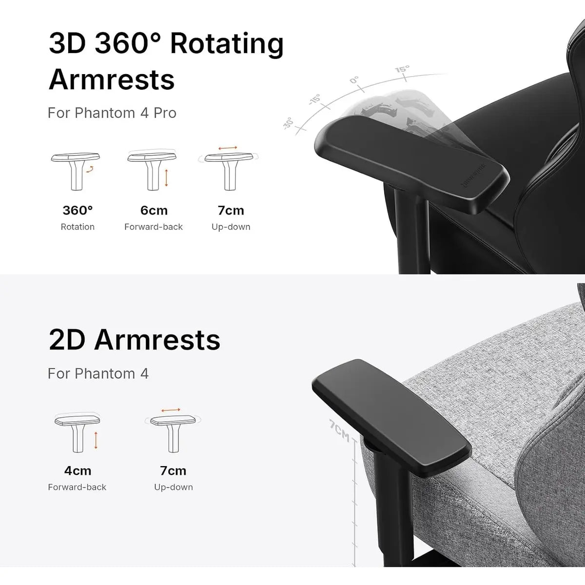 AndaSeat Phantom 4 Pro adjustable armrests Mega Games