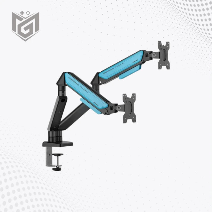 AndaSeat STEALTH II Duo A6D-2S Black Blue Dual Monitor Arm AD-W-A6D-2S-BS - Mega Games