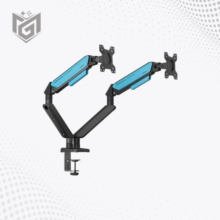 AndaSeat STEALTH II Duo A6D-2S Black Blue Dual Monitor Arm AD-W-A6D-2S-BS - Mega Games