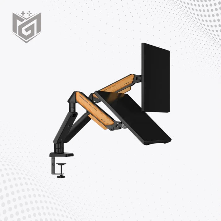 AndaSeat STEALTH II Duo A6D-2S Black Orange Dual Monitor Arm AD-W-A6D-2S-BO - Mega Games