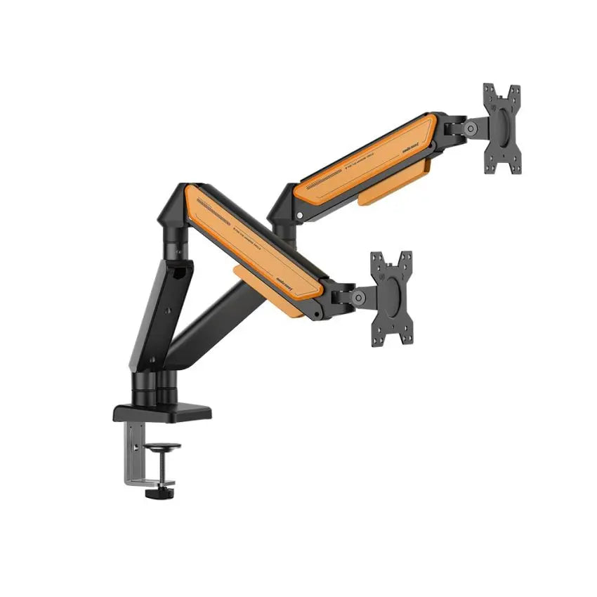AndaSeat STEALTH II Duo A6D-2S Black Orange Dual Monitor Arm AD-W-A6D-2S-BO - Mega Games