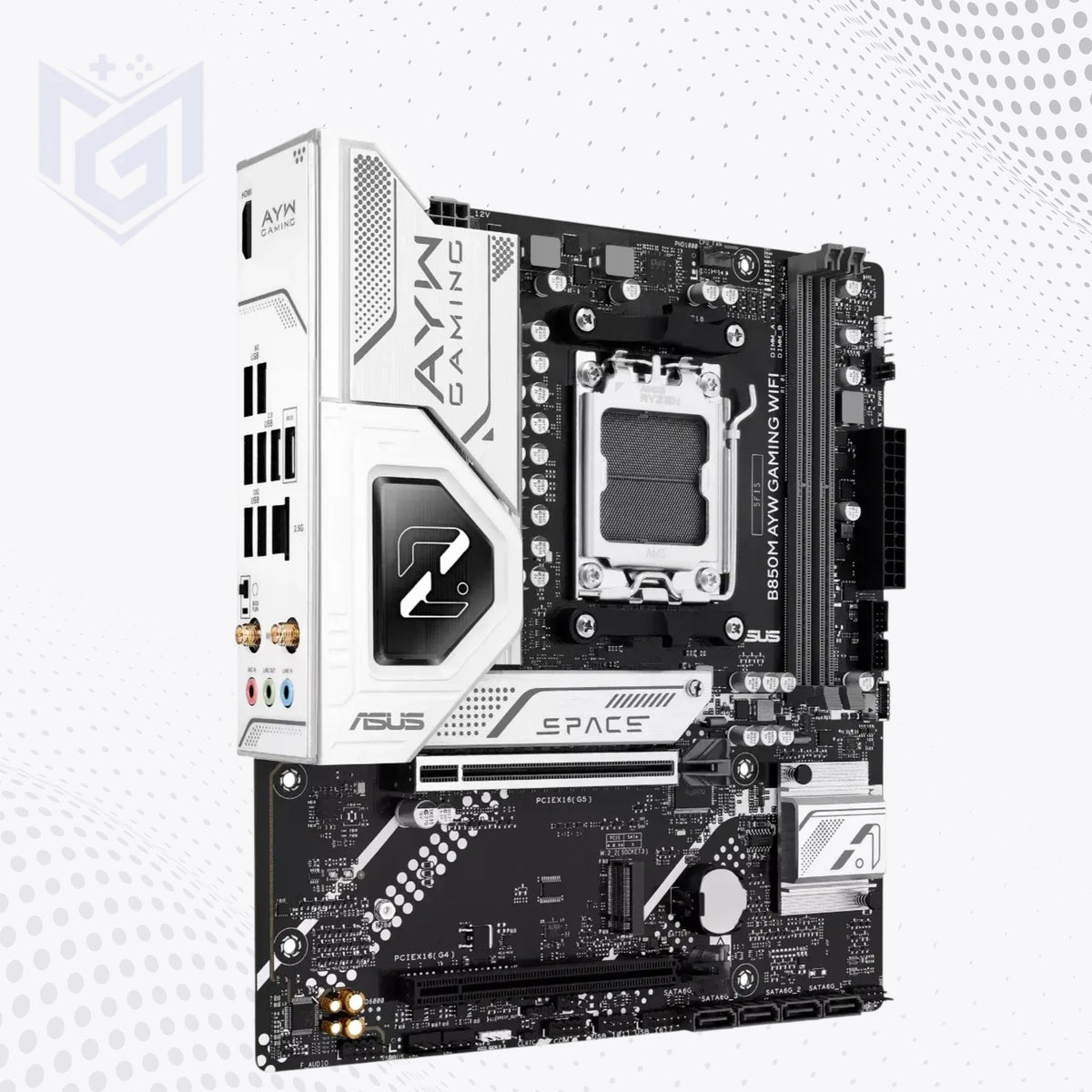 ASUS B850M AYW Gaming WiFi price in Pakistan at Mega Games, AMD B850 AM5 micro ATX motherboard