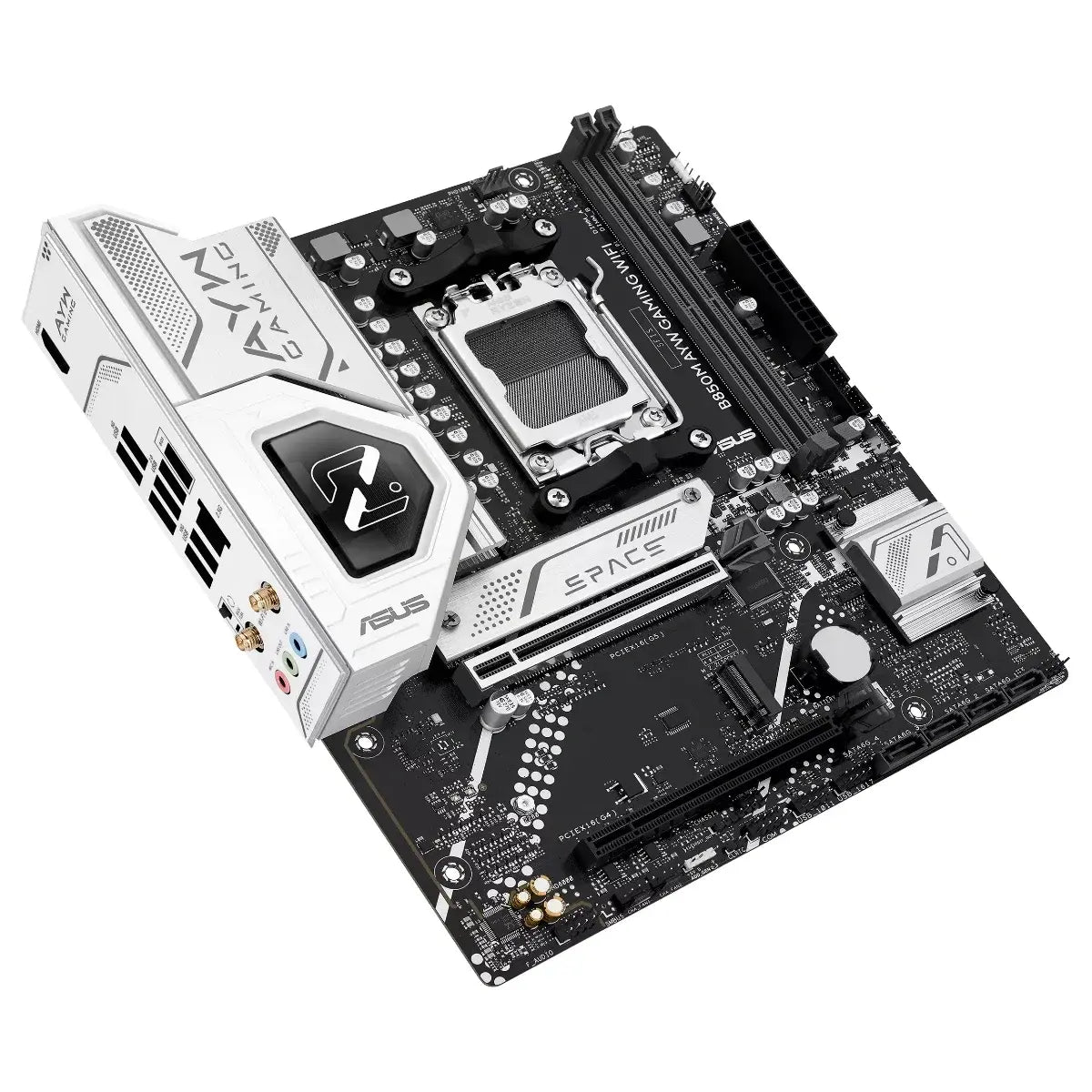 ASUS B850M AYW Gaming WiFi price in Pakistan at Mega Games, AMD B850 AM5 micro ATX motherboard