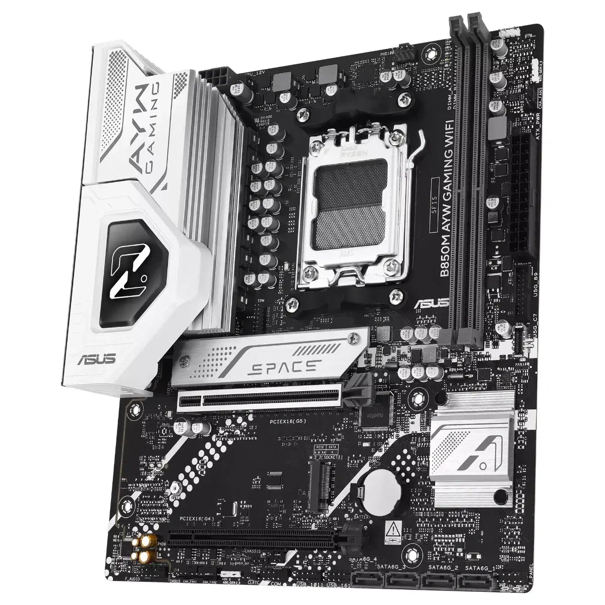 ASUS B850M AYW Gaming WiFi price in Pakistan at Mega Games, AMD B850 AM5 micro ATX motherboard
