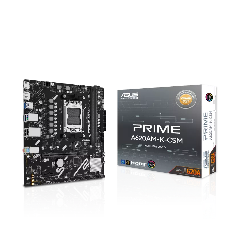 ASUS Prime A620M-K-CSM price in Pakistan at Mega Games, AMD A620 AM5 micro ATX motherboard