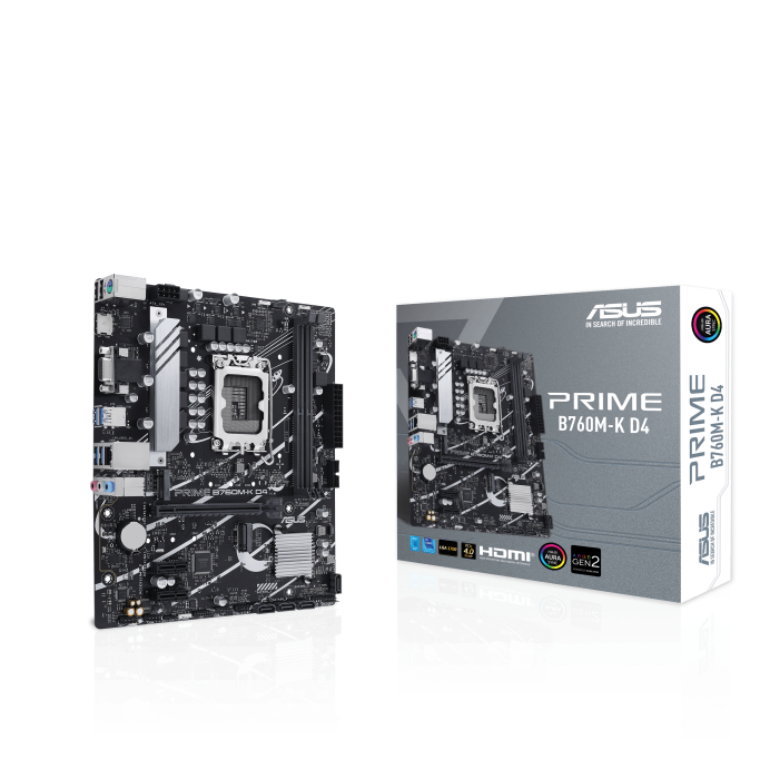 ASUS Prime B760M-K D4 Intel 12th 13th 14th Gen MicroATX Motherboard - Mega Games