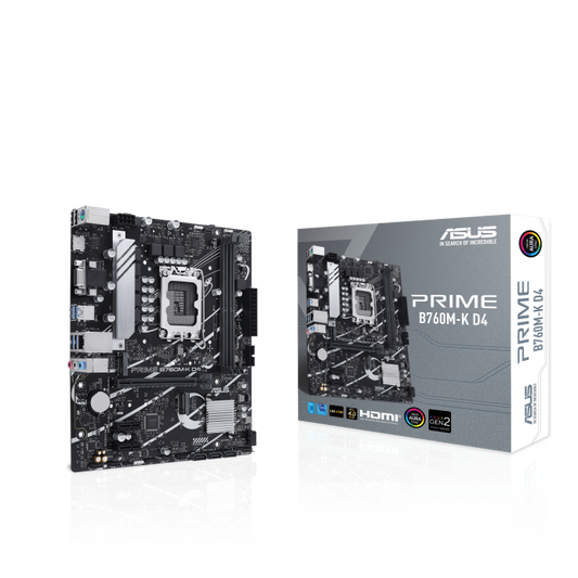 ASUS Prime B760M-K D4 Intel 12th 13th 14th Gen MicroATX Motherboard - Mega Games