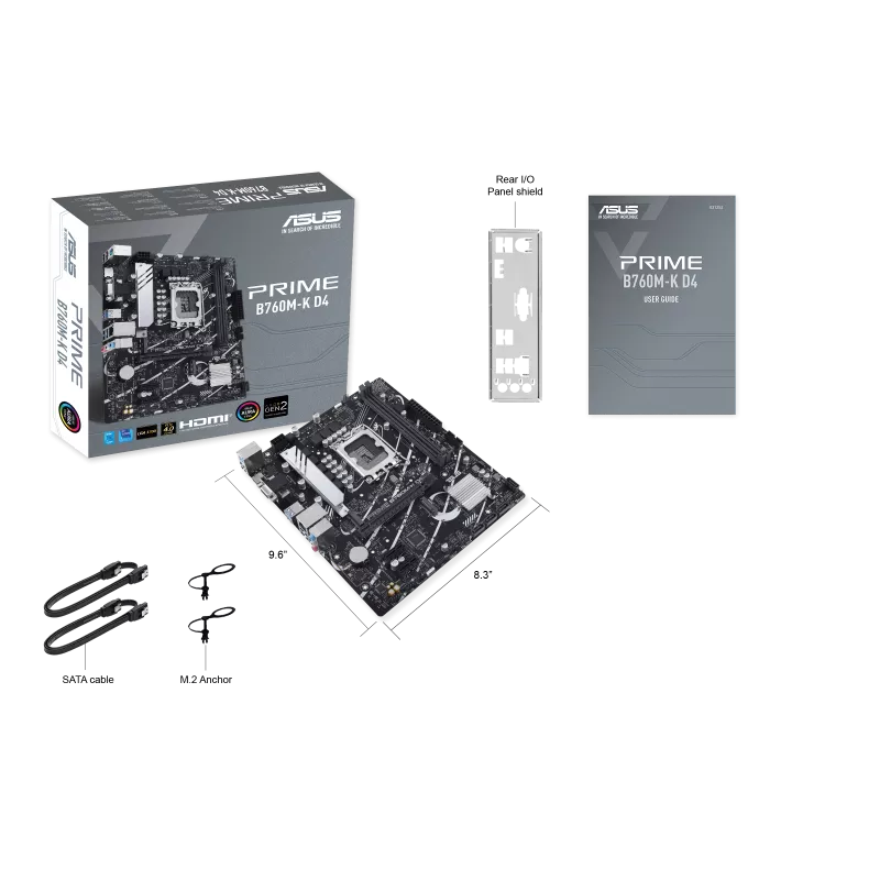 ASUS Prime B760M-K D4 Intel 12th 13th 14th Gen MicroATX Motherboard - Mega Games
