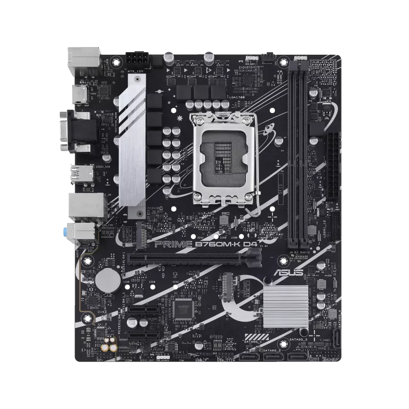 ASUS Prime B760M-K D4 Intel 12th 13th 14th Gen MicroATX Motherboard - Mega Games
