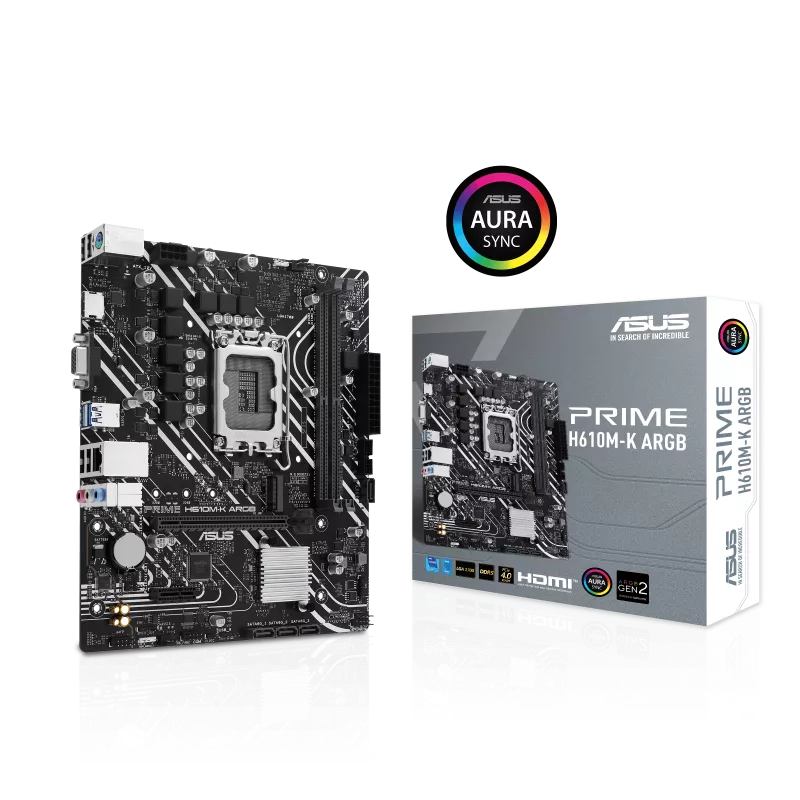 ASUS Prime H610M-K ARGB DDR5 Intel 12th 13th 14th Gen Motherboard - Mega Games