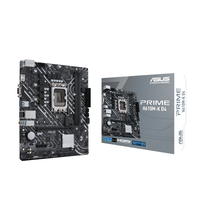 ASUS Prime H610M-K D4 Intel 12th 13th Gen MicroATX Motherboard - Mega Games