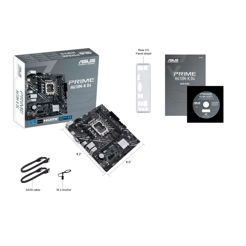 ASUS Prime H610M-K D4 Intel 12th 13th Gen MicroATX Motherboard - Mega Games