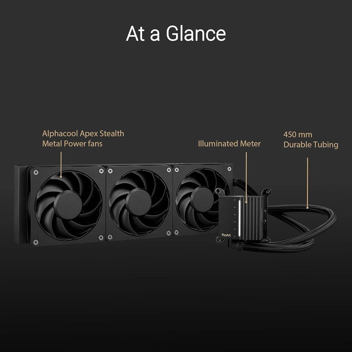 ASUS ProArt LC 360 AIO 360mm Liquid CPU Cooler with Alphacool Apex Stealth Fans Price in Pakistan