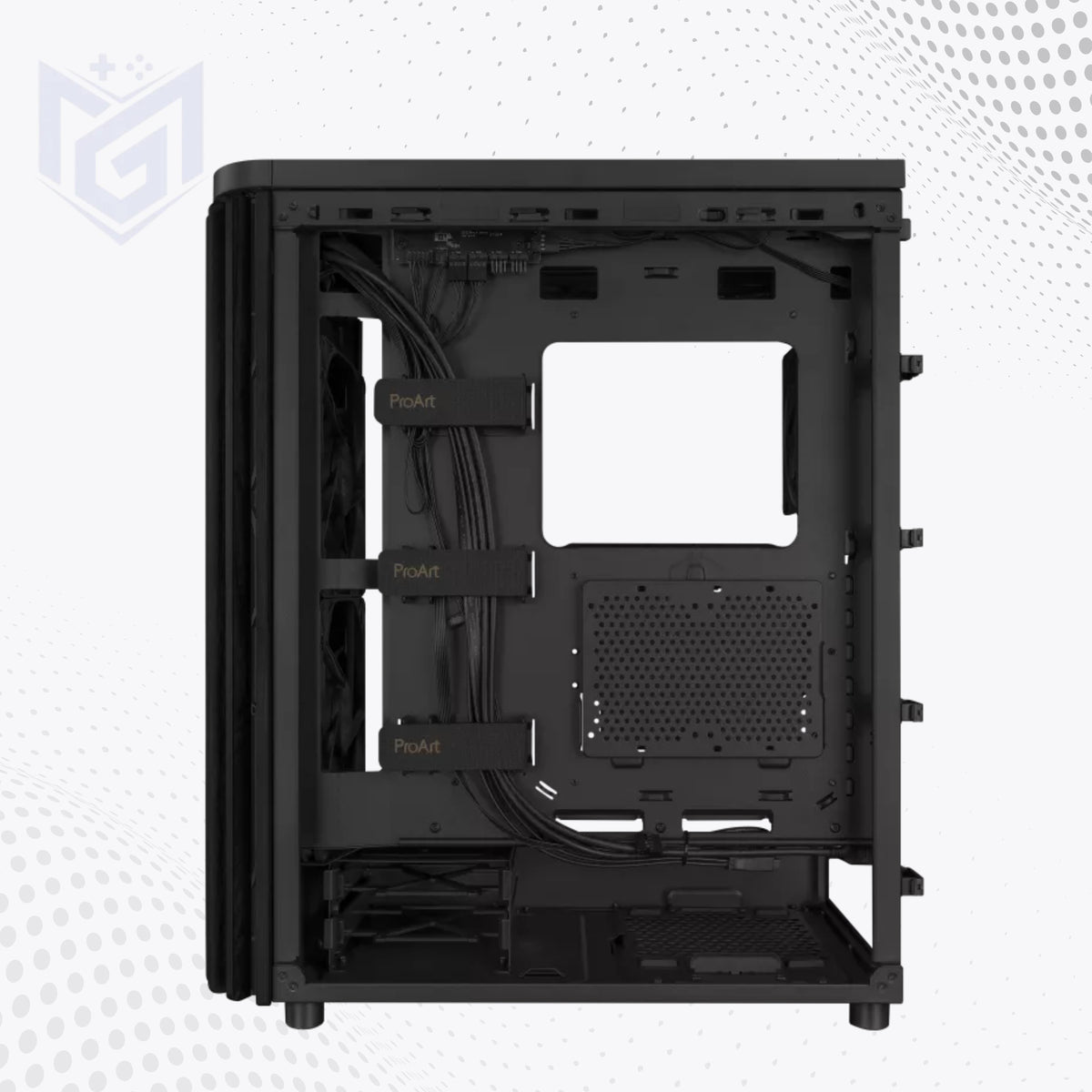 ASUS ProArt PA401 Wood Edition gaming case price in Pakistan at Mega Games, black ATX case with wood front