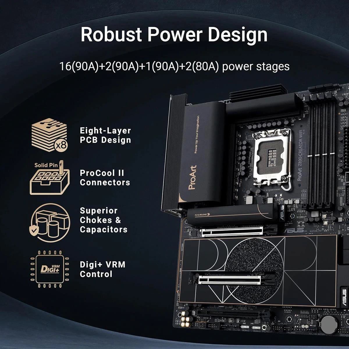 ASUS ProArt Z890-Creator WiFi price in Pakistan at Mega Games, Z890 LGA 1851 ATX motherboard
