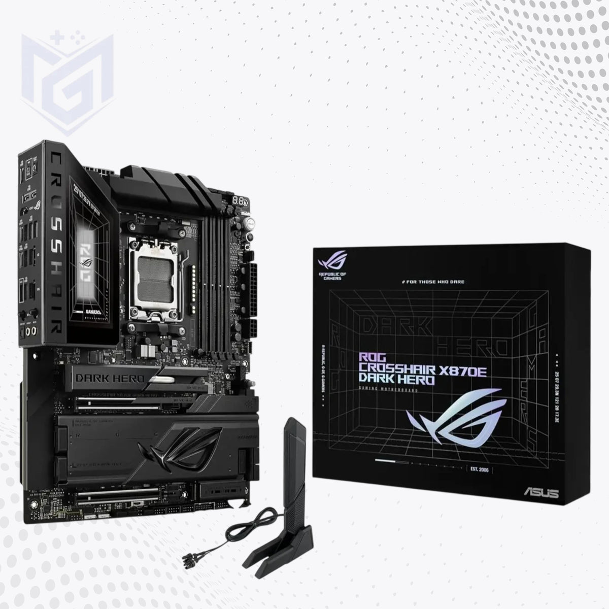 ASUS ROG Crosshair X870E Dark Hero price in Pakistan at Mega Games, AMD X870E AM5 ATX motherboard