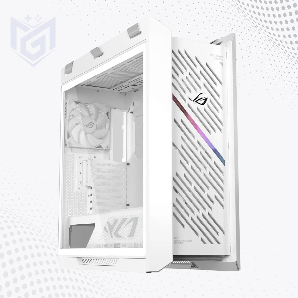ASUS ROG Strix Helios II case price in Pakistan at Mega Games, white E-ATX gaming PC case