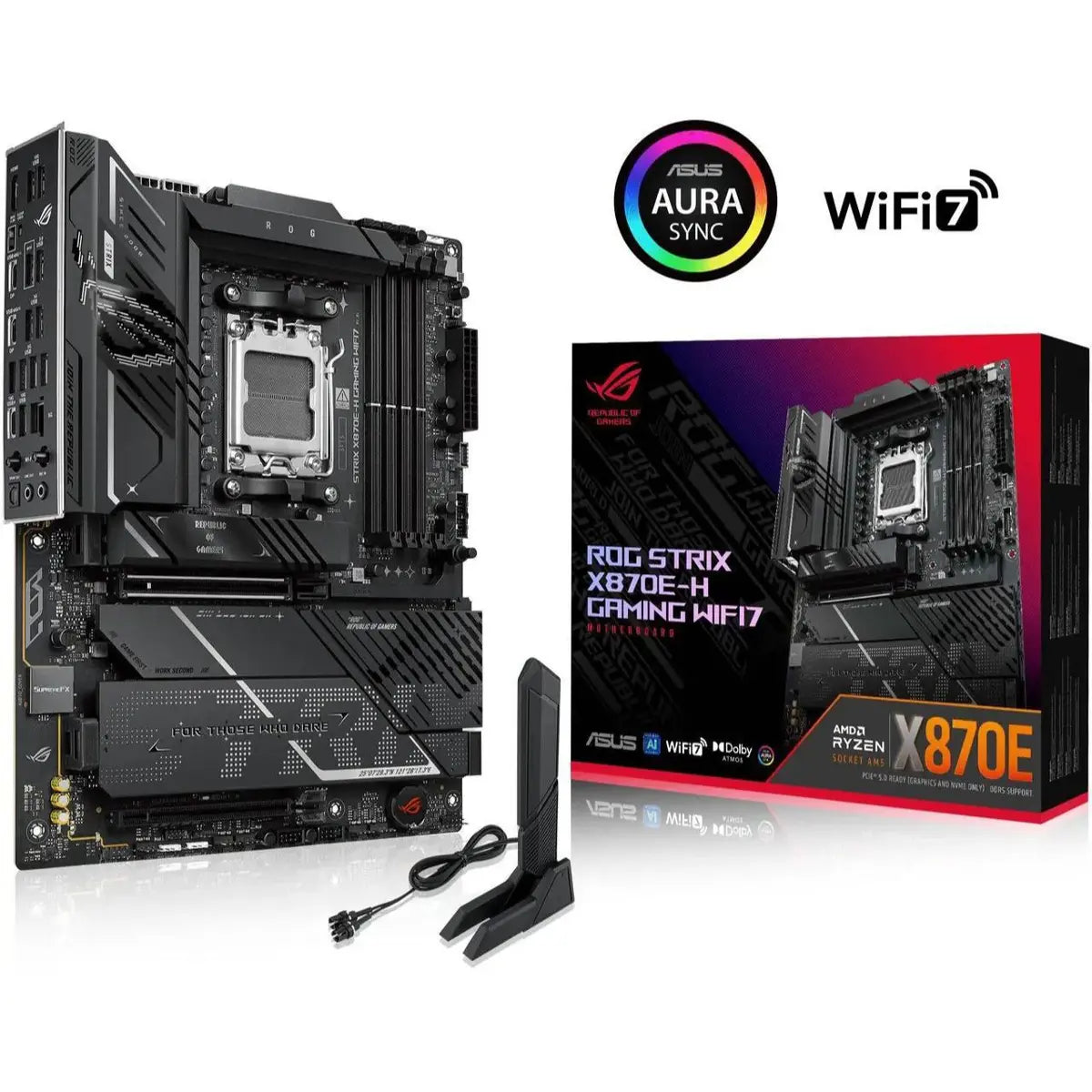 ASUS ROG Strix X870E-H Gaming WiFi7 price in Pakistan at Mega Games, AMD X870E AM5 ATX motherboard