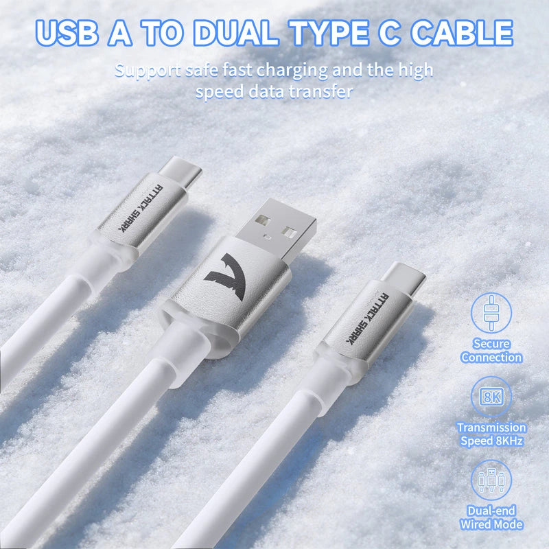 ATTACK SHARK C08 2-in-1 Custom Aviation Cable for 8kHz Magnetic Keyboards - Mega Games