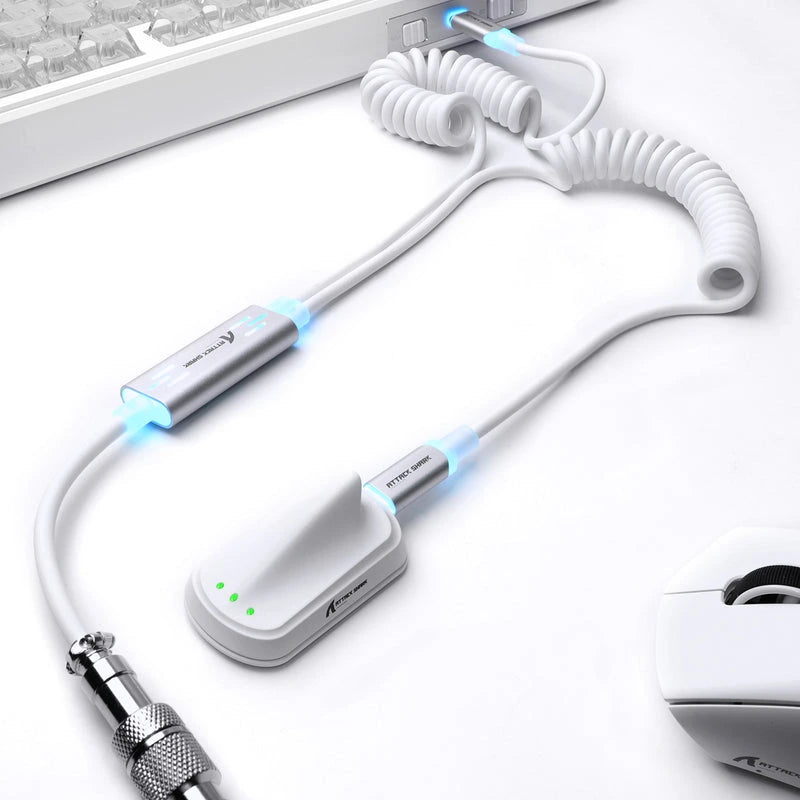ATTACK SHARK C08 2-in-1 Custom Aviation Cable for 8kHz Magnetic Keyboards - Mega Games