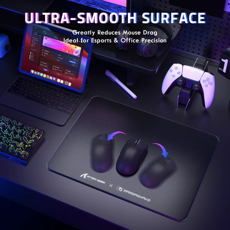 ATTACK SHARK CM05 Tempered Glass Gaming Mouse Pad - Mega Games