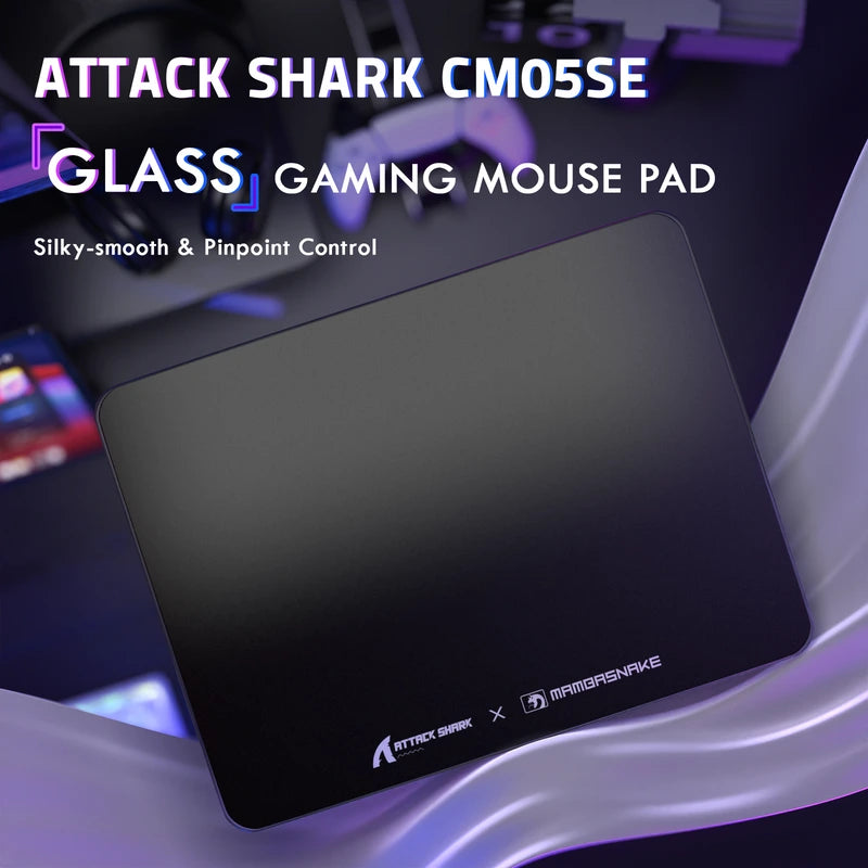 ATTACK SHARK CM05 Tempered Glass Gaming Mouse Pad - Mega Games