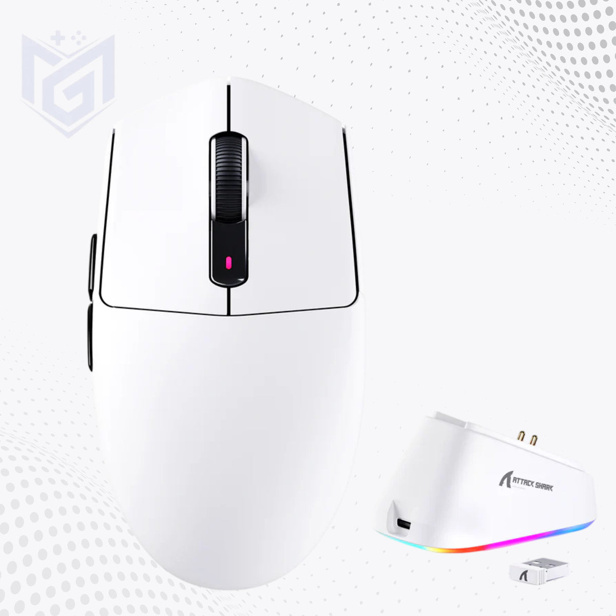 Attack Shark G3Pro Wireless Gaming Mouse White Price in Pakistan - Mega Games
